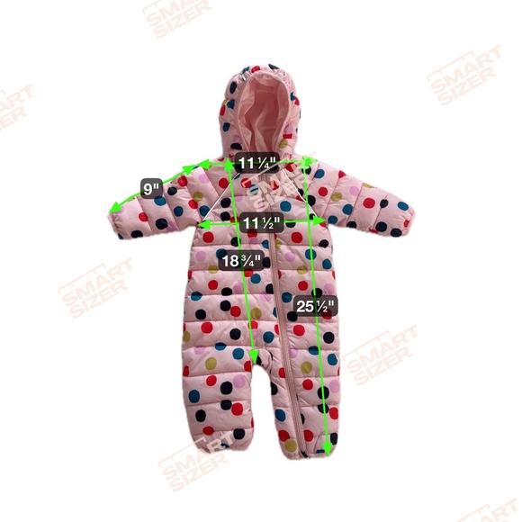 Hanna Andersson Polka Dot One Piece Poly Insulated Full Zip Snowsuit Pink 3-6m - Picture 3 of 15